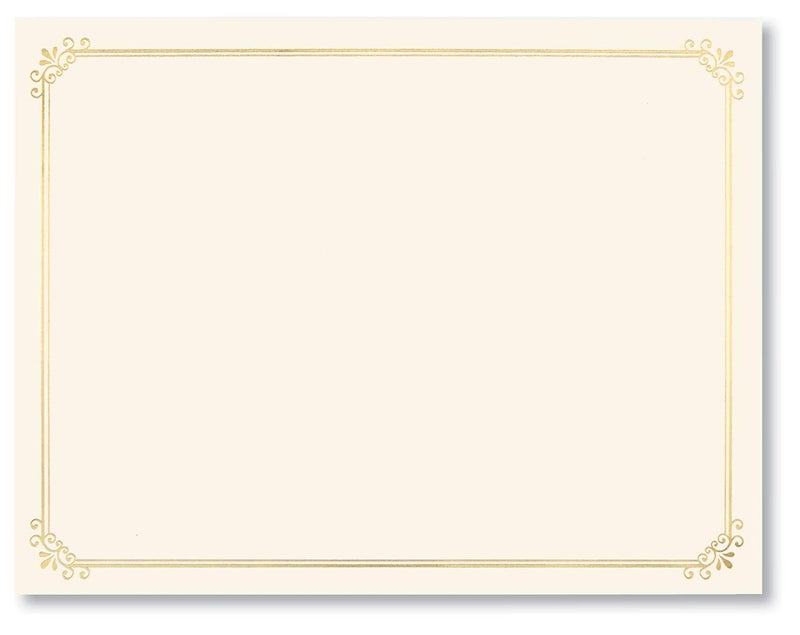 PaperDirect Gold Foil on Cream Simple Border Specialty Certificates, 8Â½ x 11, 50 Count, Certificates And Awards Paper, For School, Work, Diplomas & Award Certificates - Image 2